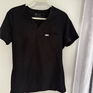 Figs Women's Black Short Sleeve Top